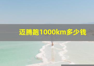 迈腾跑1000km多少钱