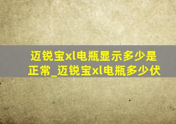 迈锐宝xl电瓶显示多少是正常_迈锐宝xl电瓶多少伏