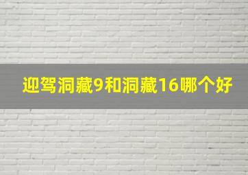 迎驾洞藏9和洞藏16哪个好