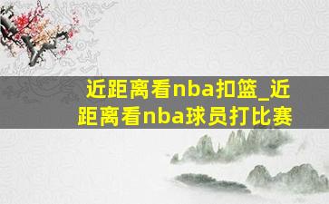 近距离看nba扣篮_近距离看nba球员打比赛