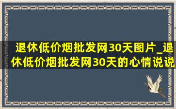 退休(低价烟批发网)30天图片_退休(低价烟批发网)30天的心情说说