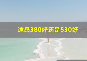 途昂380好还是530好