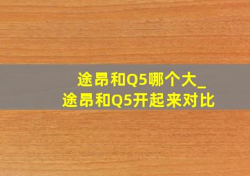 途昂和Q5哪个大_途昂和Q5开起来对比