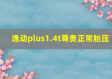 逸动plus1.4t尊贵正常胎压