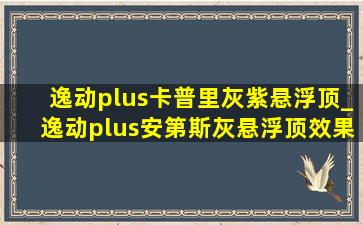 逸动plus卡普里灰紫悬浮顶_逸动plus安第斯灰悬浮顶效果