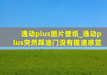 逸动plus图片壁纸_逸动plus突然踩油门没有提速感觉