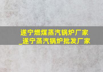 遂宁燃煤蒸汽锅炉厂家_遂宁蒸汽锅炉批发厂家