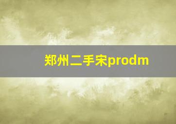 郑州二手宋prodm