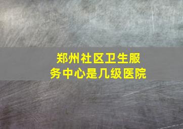 郑州社区卫生服务中心是几级医院