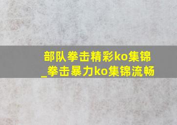 部队拳击精彩ko集锦_拳击暴力ko集锦流畅