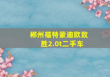 郴州福特蒙迪欧致胜2.0t二手车