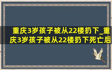 重庆3岁孩子被从22楼扔下_重庆3岁孩子被从22楼扔下死亡后续