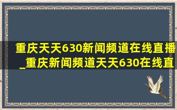 重庆天天630新闻频道在线直播_重庆新闻频道天天630在线直播