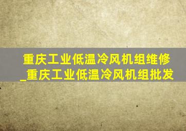 重庆工业低温冷风机组维修_重庆工业低温冷风机组批发