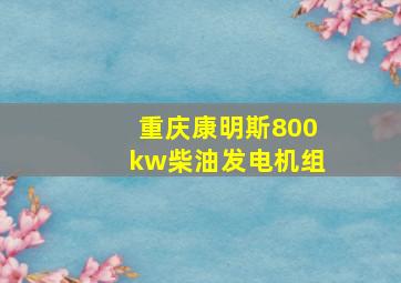 重庆康明斯800kw柴油发电机组