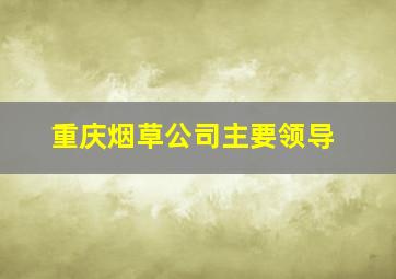 重庆烟草公司主要领导