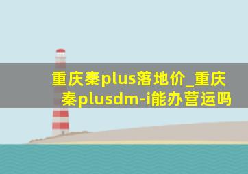 重庆秦plus落地价_重庆秦plusdm-i能办营运吗