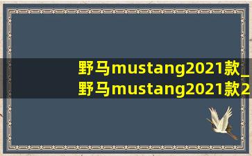 野马mustang2021款_野马mustang2021款2.3t