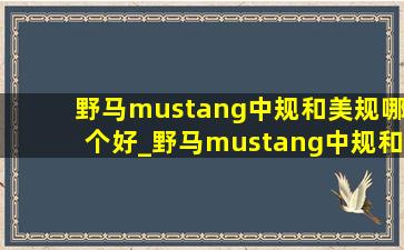 野马mustang中规和美规哪个好_野马mustang中规和美规区别