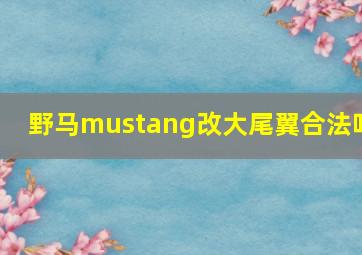 野马mustang改大尾翼合法吗