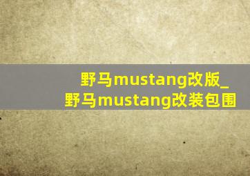 野马mustang改版_野马mustang改装包围