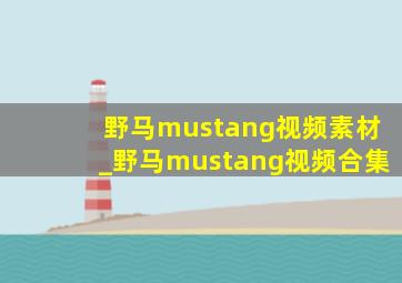 野马mustang视频素材_野马mustang视频合集