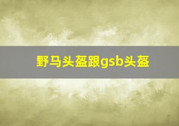 野马头盔跟gsb头盔