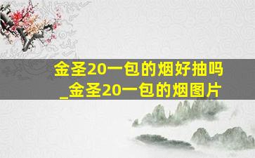 金圣20一包的烟好抽吗_金圣20一包的烟图片