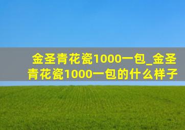 金圣青花瓷1000一包_金圣青花瓷1000一包的什么样子