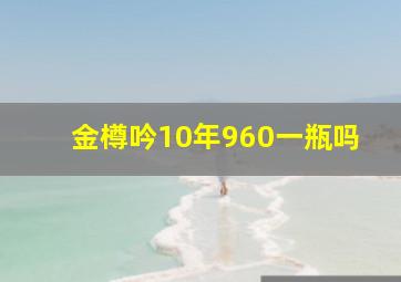 金樽吟10年960一瓶吗