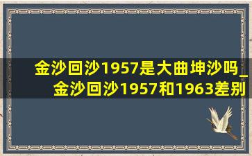 金沙回沙1957是大曲坤沙吗_金沙回沙1957和1963差别