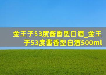 金王子53度酱香型白酒_金王子53度酱香型白酒500ml