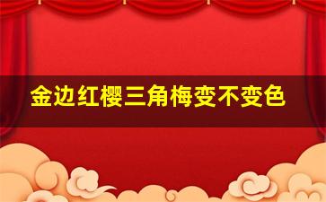 金边红樱三角梅变不变色