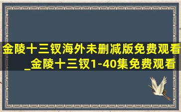 金陵十三钗海外未删减版免费观看_金陵十三钗1-40集免费观看