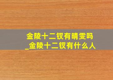 金陵十二钗有晴雯吗_金陵十二钗有什么人