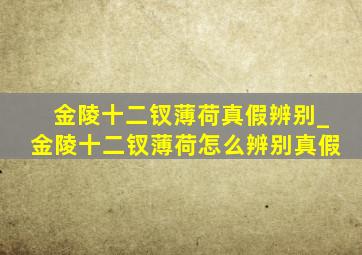 金陵十二钗薄荷真假辨别_金陵十二钗薄荷怎么辨别真假