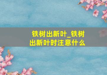 铁树出新叶_铁树出新叶时注意什么