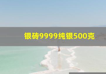 银砖9999纯银500克