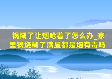 锅糊了让烟呛着了怎么办_家里锅烧糊了满屋都是烟有毒吗