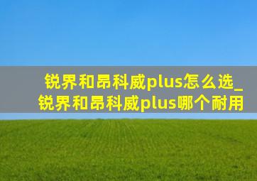 锐界和昂科威plus怎么选_锐界和昂科威plus哪个耐用