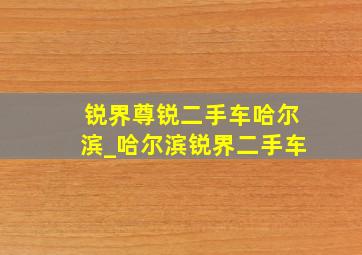 锐界尊锐二手车哈尔滨_哈尔滨锐界二手车