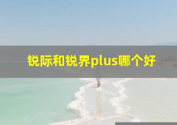 锐际和锐界plus哪个好