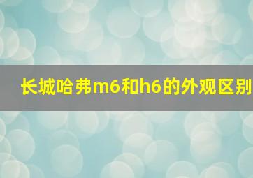 长城哈弗m6和h6的外观区别