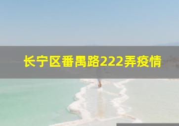 长宁区番禺路222弄疫情