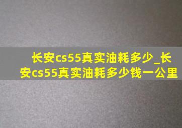 长安cs55真实油耗多少_长安cs55真实油耗多少钱一公里