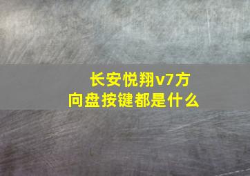 长安悦翔v7方向盘按键都是什么