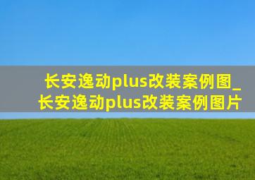 长安逸动plus改装案例图_长安逸动plus改装案例图片