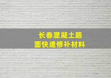 长春混凝土路面快速修补材料