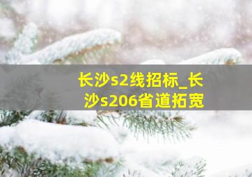 长沙s2线招标_长沙s206省道拓宽