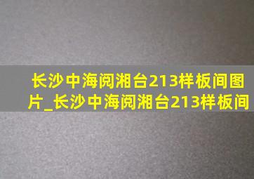 长沙中海阅湘台213样板间图片_长沙中海阅湘台213样板间